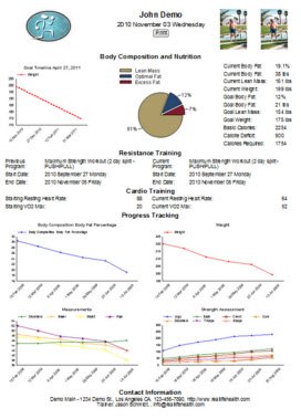 personal training dashboard